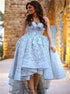 Lace Appliques Sweetheart High Low Ball Gown Prom Dresses LBQ1836